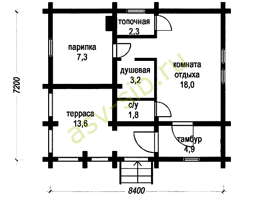 Большая баня: планировка